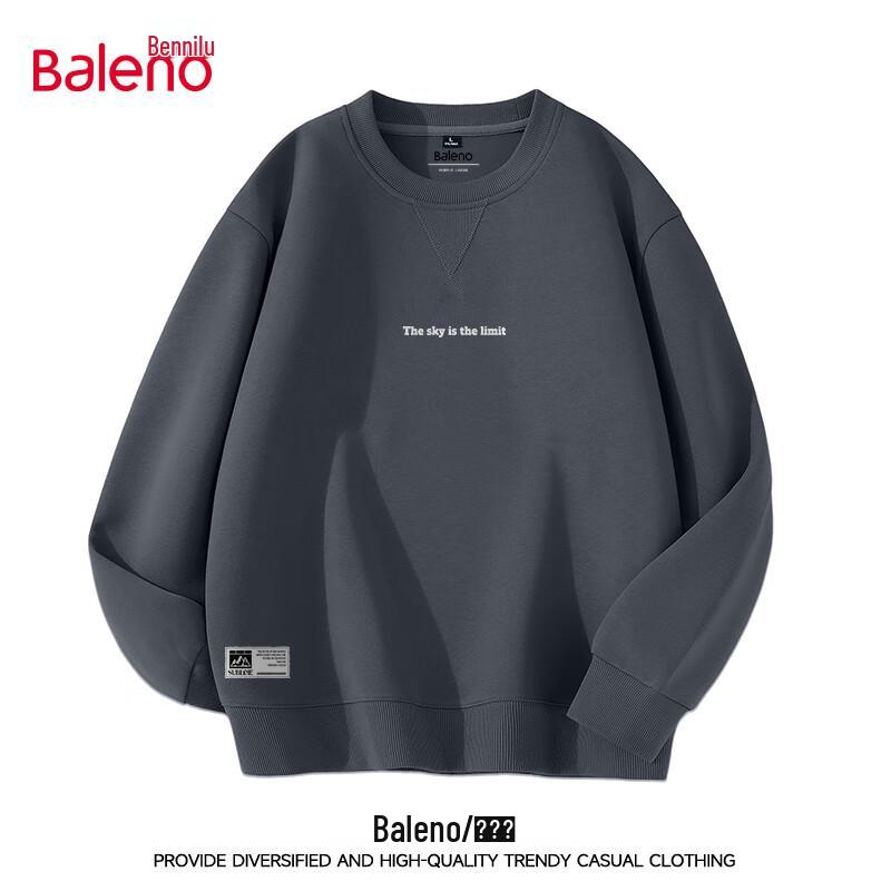 Baleno Men's Letter Print Crew Neck Sweatshirt