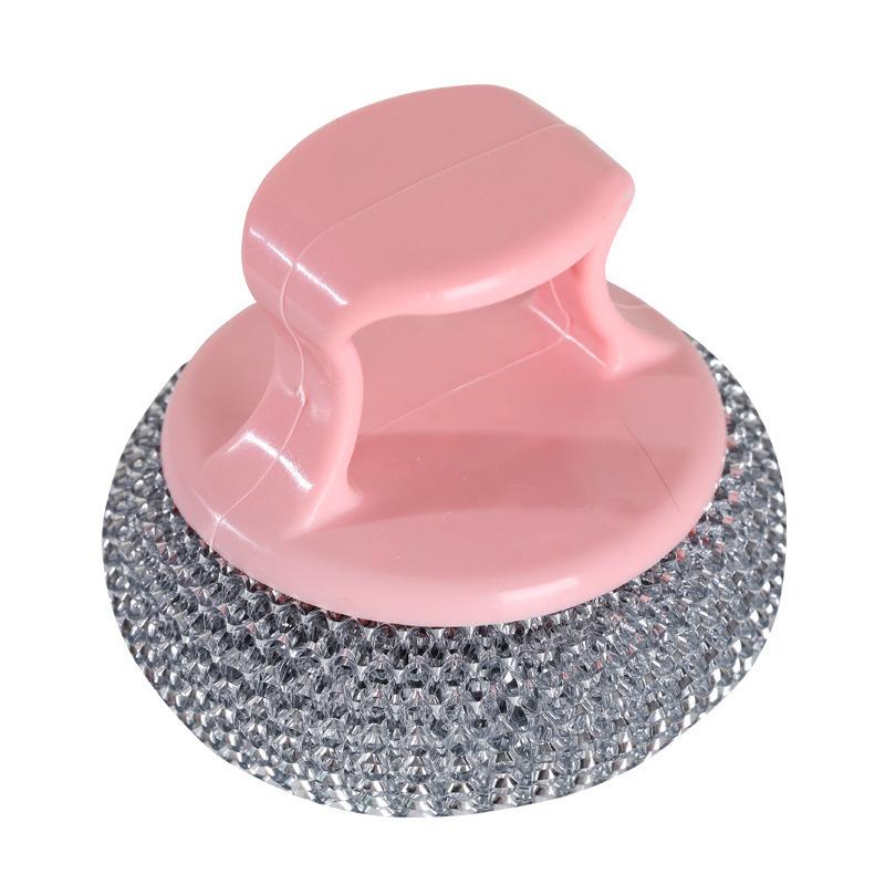 3PCS Cleaning Ball Brush Detachable Stainless Steel Cleaning Brush Non-stick Pots and Pans Brush Kitchen Cleaning Tools