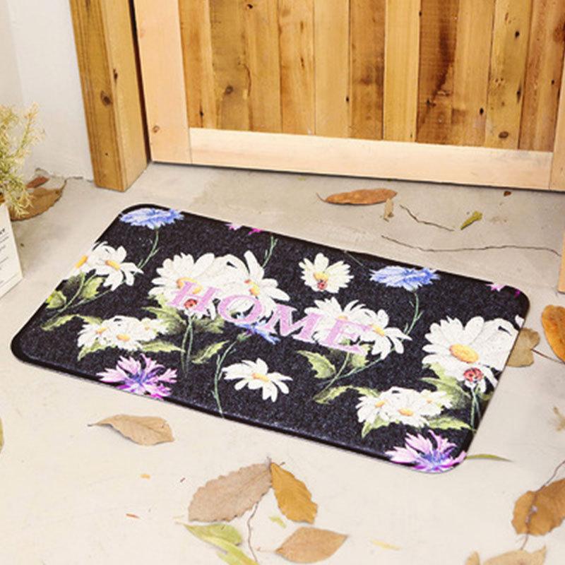Floor Mat Wire Ring PVC Bathroom Kitchen Door Mat Durable and Stable Anti-slip Dust Removal Door Mat