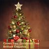 Christmas Decoration LED Glowing Tree Topper Five Pointed Star Christmas Tree Ornaments Home Decor Navidad New Year 2025 Decor