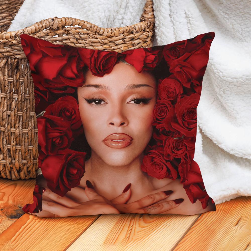 Singer Doja Cat Vie Pillow Case Home Decoration Cushion Cover Suitable For Office Sofa Bedroom Car