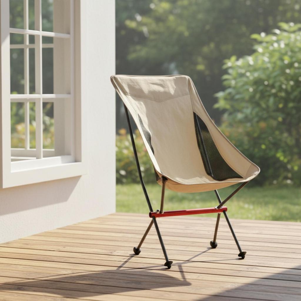 Portable High Back Folding Camping Chair Strong Support