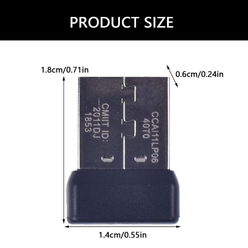 High Performances USB Dongle for G304 G305 Mouse Receiver Wireless Adapter for Ensuring Stable Connection Plugs and Play