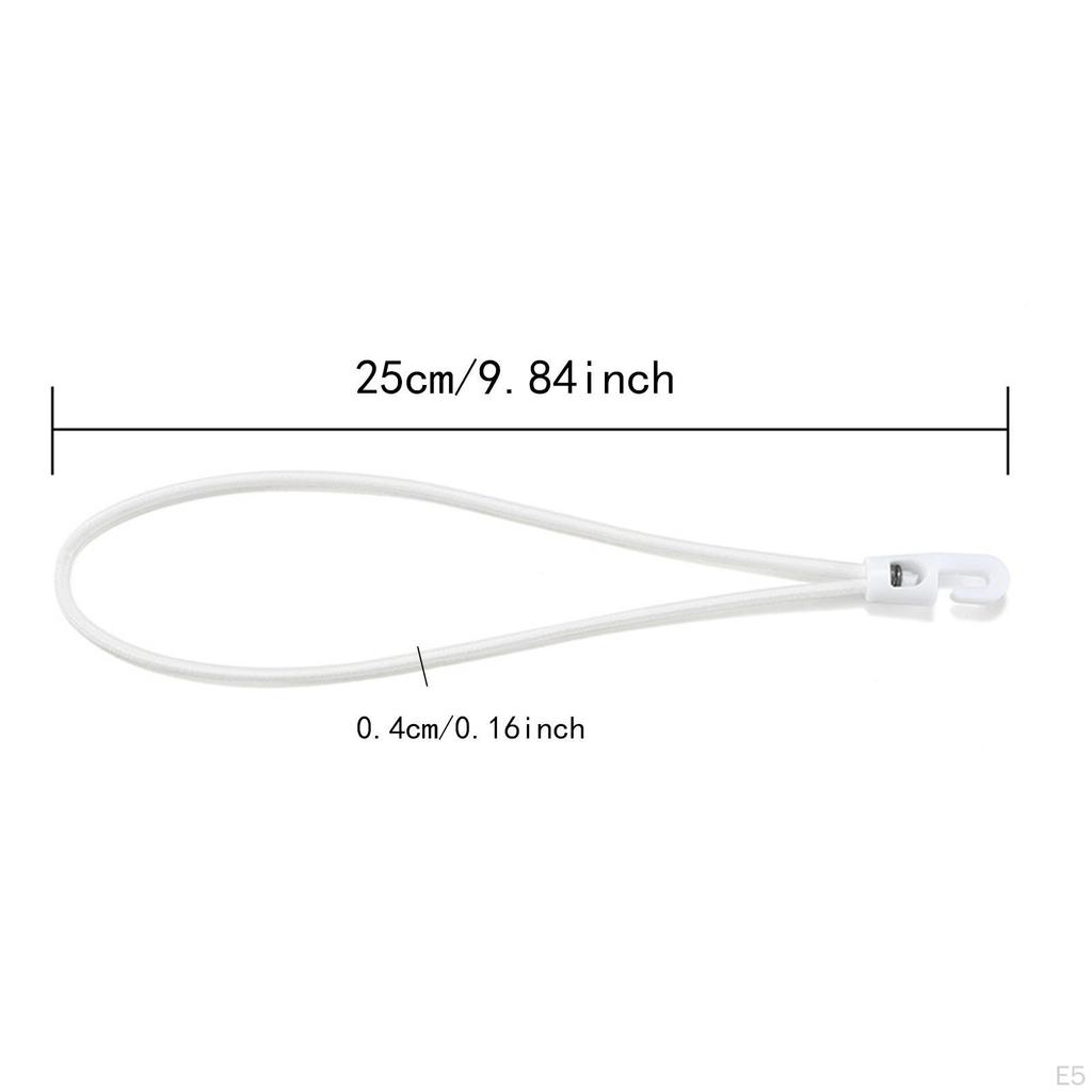 20 Pieces Bungee Cord with Hooks Strap Portable Heavy Duty Tarp Tie 25cm Length for Tents