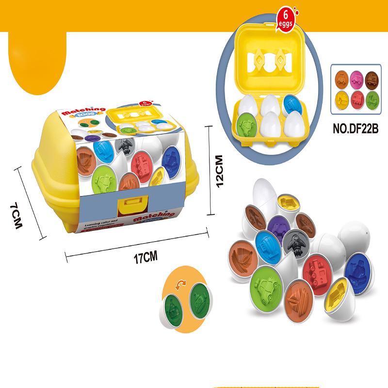 Montessori Eggs 3D Puzzle Toys For Children Educational Learning Math Toy Kids Color Shape Recognize Match Easter Egg For Kids