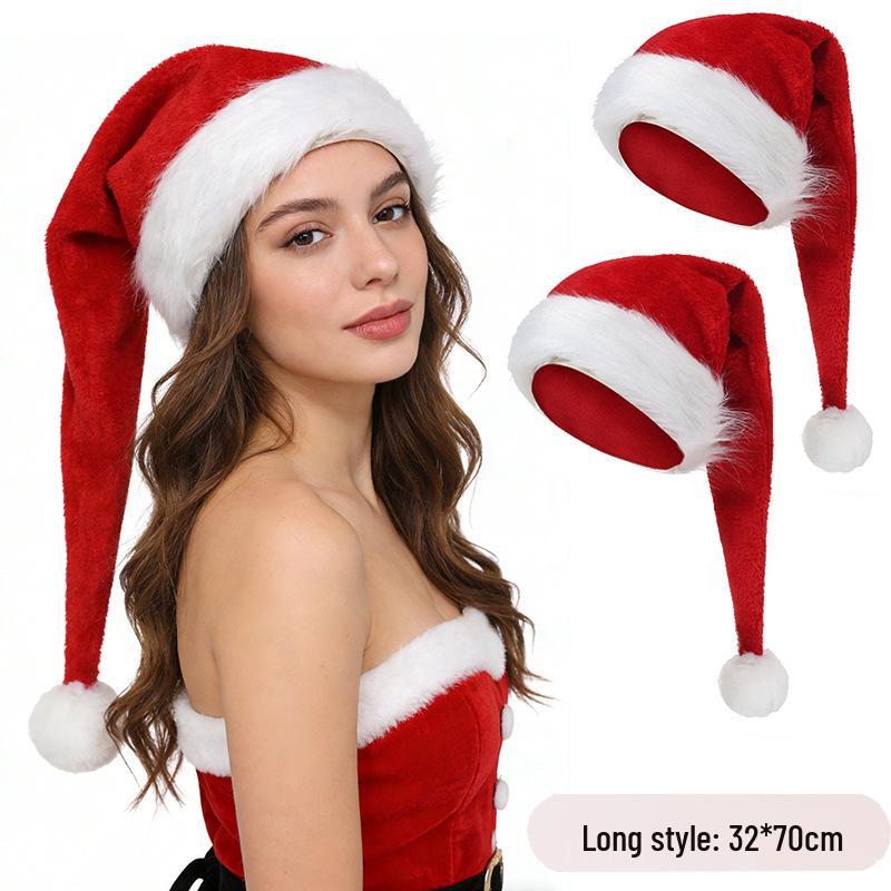 Festive Plush Christmas Hat for Adults & Kids - Perfect for Holiday Parties & Decorations