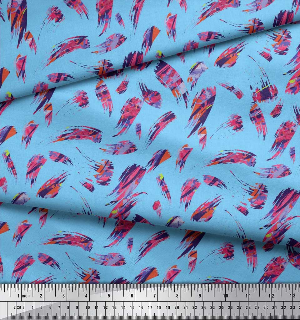Soimoi Japonský krepový satén Látka Abstraktní potisk tahů štětcem Látka na metr 42 palců