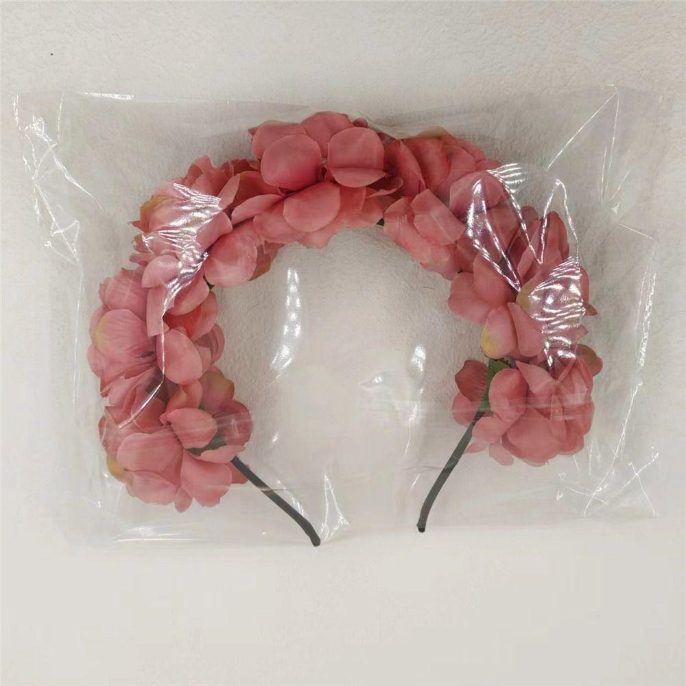 Photo Props Rose Flower Headpiece Bohemian Headwear Fashion Flower Crown  for Women Girls