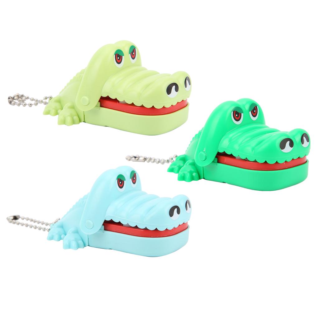 3pcs Children Cartoon Animal Teeth Toys Game Cute Biting Finger Toy Key Chain SetBiting Finger