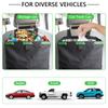 Car Trash Can 3.5 Gallons Car Garbage Can Foldable Car Trash Bag Hanging with Storage Pockets High Quality Car Trash Bin