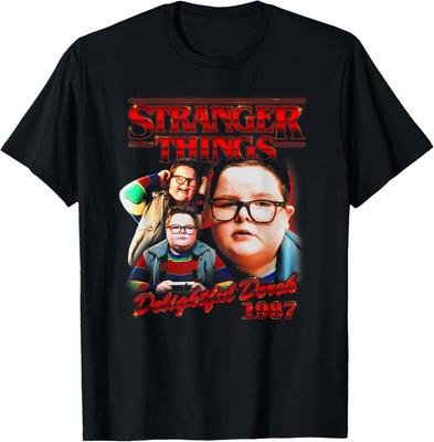 Stranger Things Delightful Derek 1987 Collage Montage Style T-Shirt