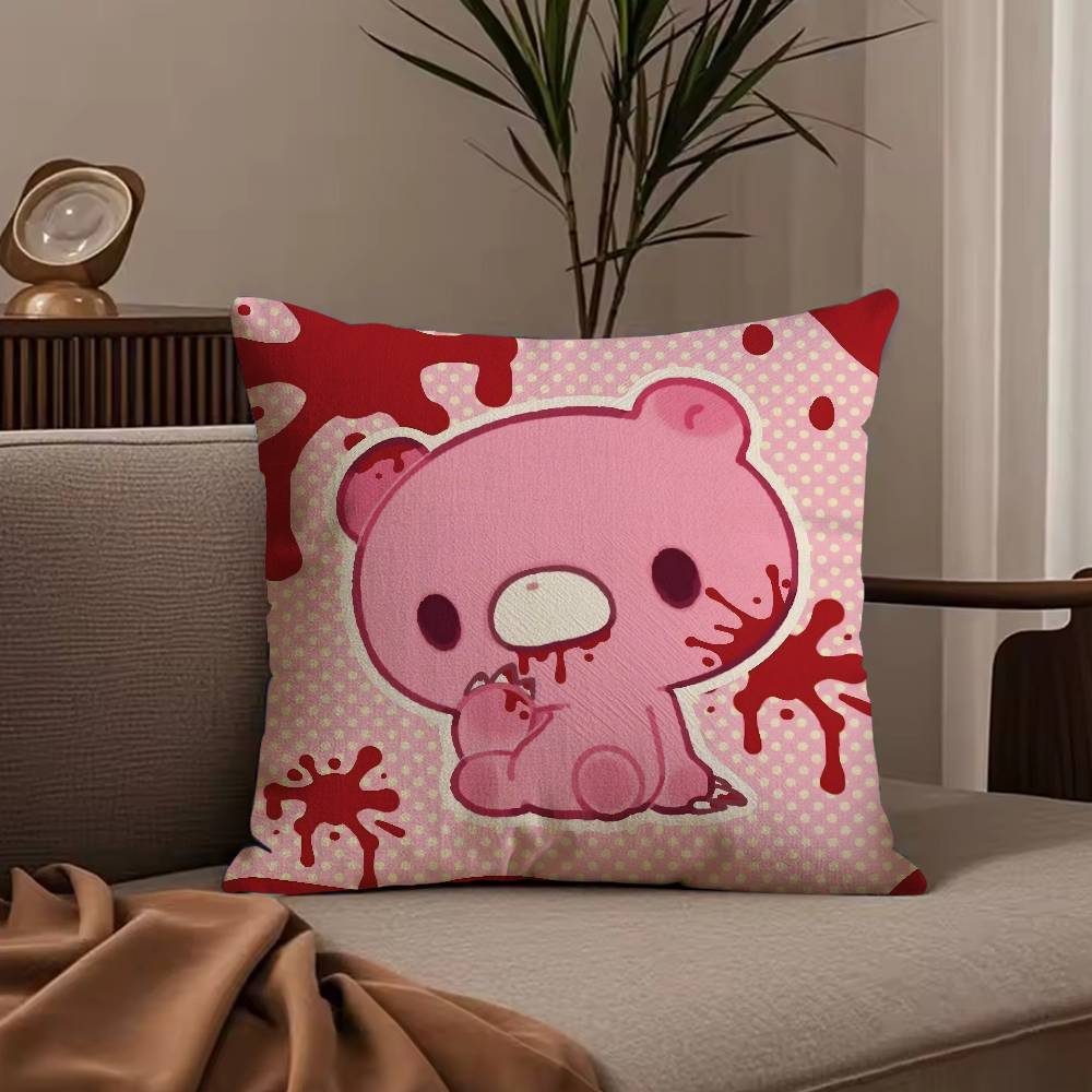 Cartoon G-GloomyS Bear Pillow Case Anti-dustmite Pillowcase Invisible zipper silky short plush Sofa cushion cover
