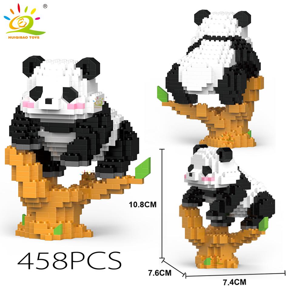 Mini Cute Panda Micro Building Blocks 3D Diamond Model Animals Bricks DIY City Construction Toys for Children Kids Gift
