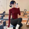 2025 Women's Slimming Red Yoga & Pilates Long Sleeve Top