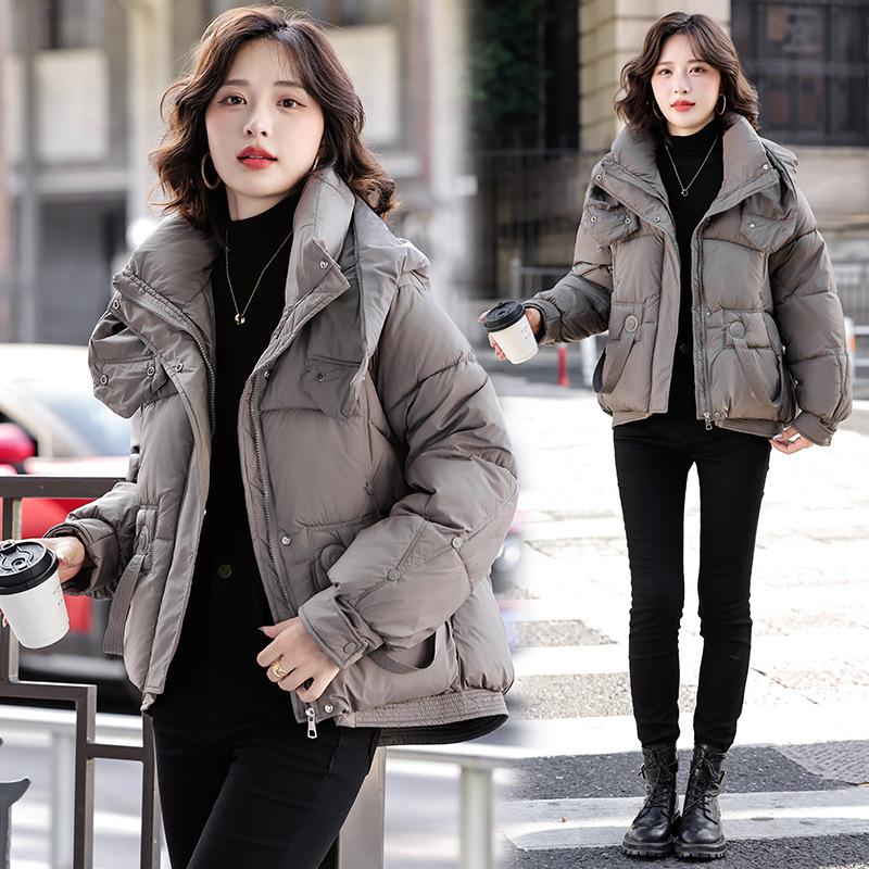 

Women s hooded new cold and windproof lightweight thickened fluffy warm loose high-quality fabric casual sports cotton clothing XXL