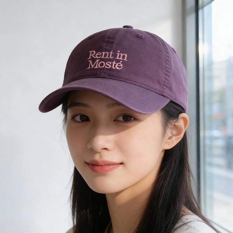 

Peaked cap Female wide brim Big face Small baseball cap Purple sun hat M（56-58cm）