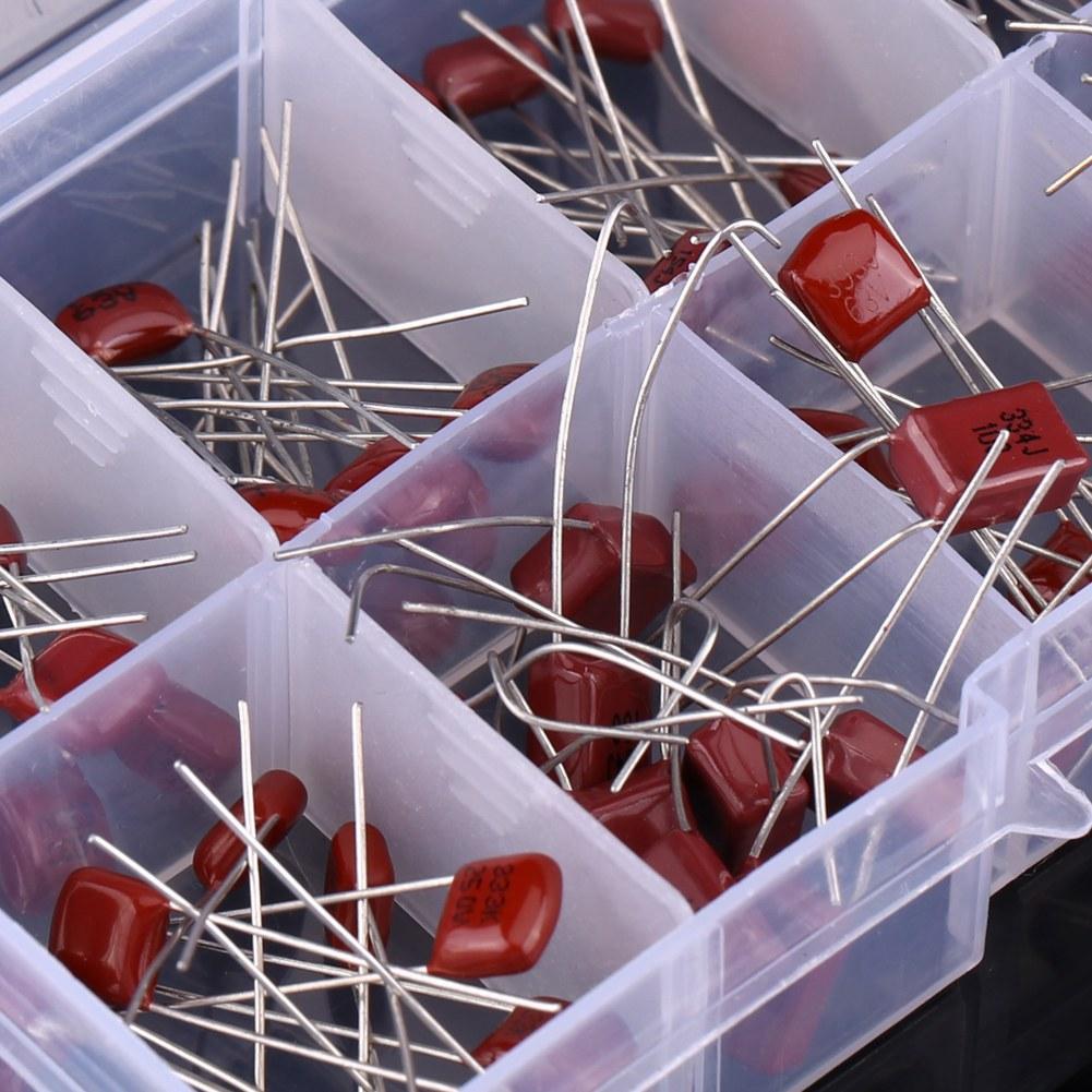 Kit Asortat 100 buc Condensatori Film Polipropilenic CBB 10 Valori 10nF ~ 470nF