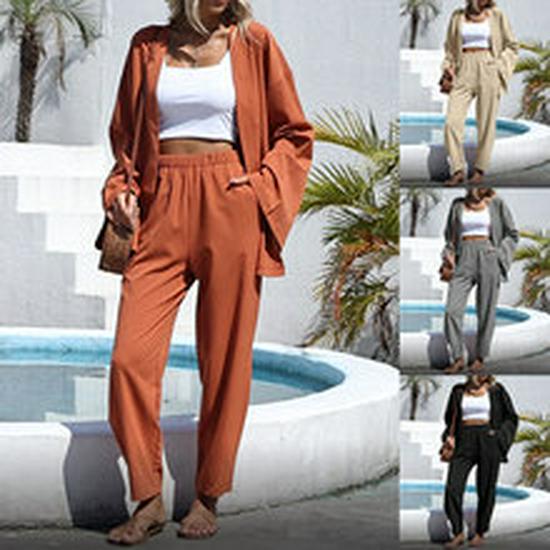 2023 Jaro/Léto Dámský Jednobarevný Módní Top s Krátkým Rukávem na Knoflíky s Twistem