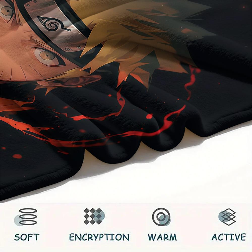 Naruto Uzumaki Flannel Blanket, High Quality Comfortable for All Seasons, Home Decor, Warmth and Comfort