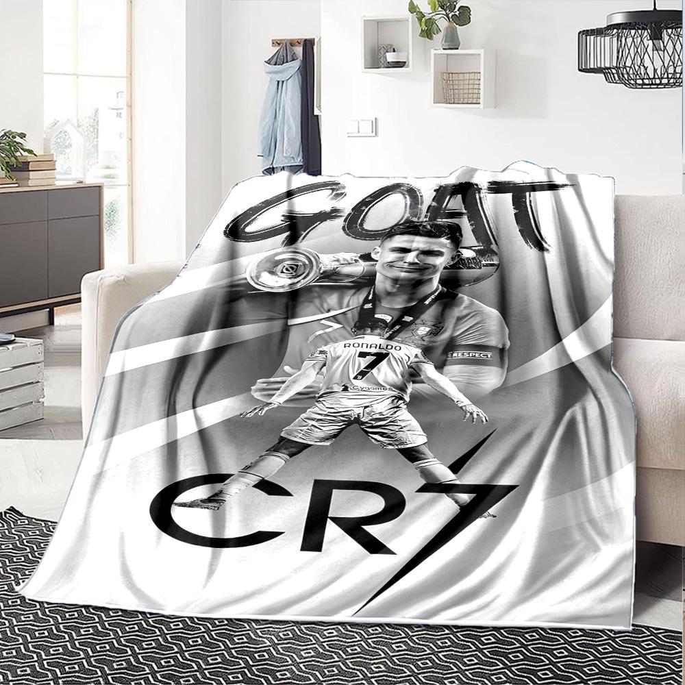 CR7 Football Blanket Ultra-Soft Suitable for Chair Sofa Livingroom for All Occasions Modern Style Perfect Gift for Relatives and Friends