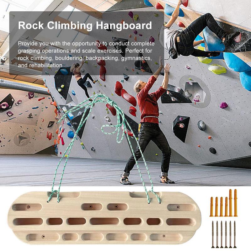 Climbing Fingerboard Strength Rock Board Portable Pull-Up Rock Climbing Hangboard Grip Strengthener Forearm Exerciser