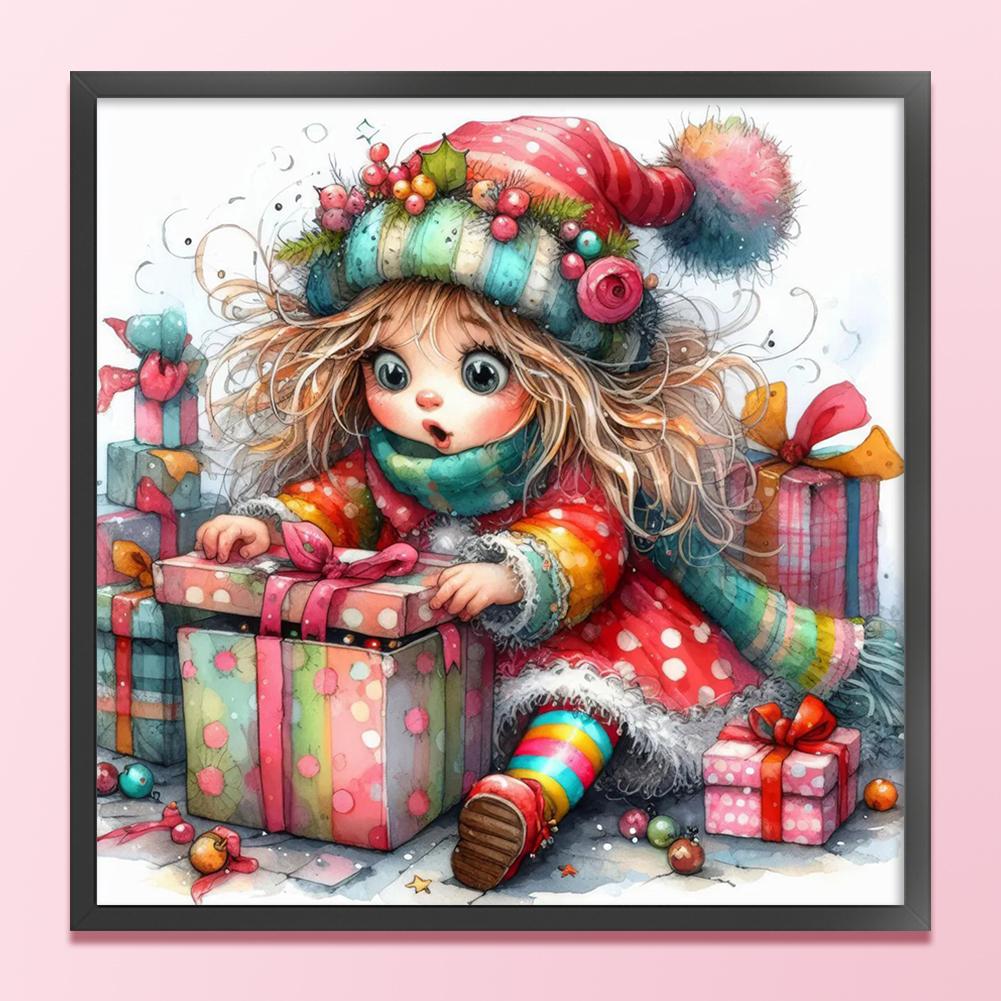 Plná vyšívací nit z ekologické bavlny 11CT Sada dívčích křížkových stehů s potiskem Art