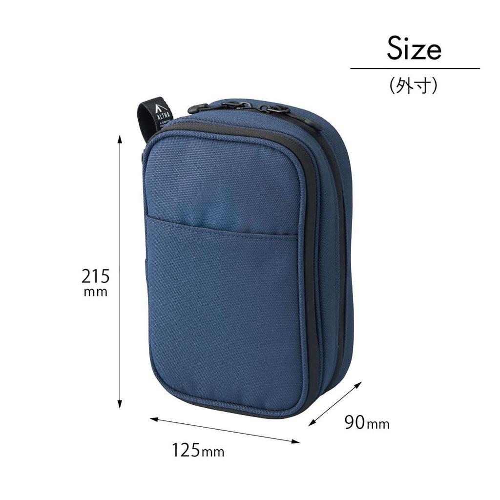 LIHIT LAB CORDURA Gadget Tool Pouch Double Pen Pouch Black A7765-24