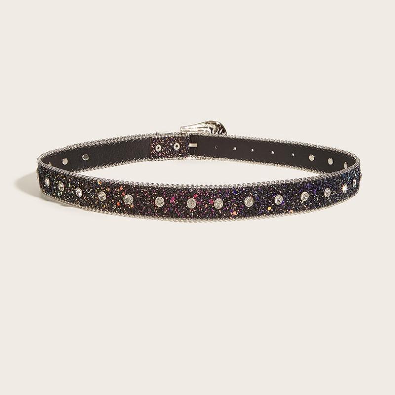 Trendy Casual Belt for Women with Diamond Decoration European and American Fashion Personality Multifunctional Y2K Belt