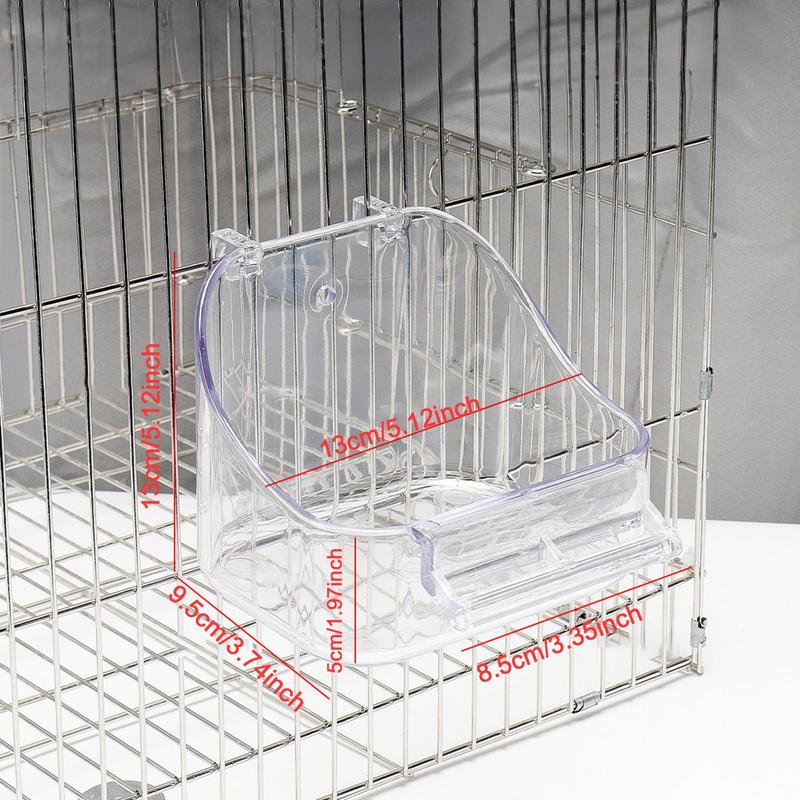 Bird Bath for Cage Parrot Bathing Tub Bird Cage Bath Bird Bathtub Pool Convenient Thick Sturdy for Cockatiel Parrots Small Birds