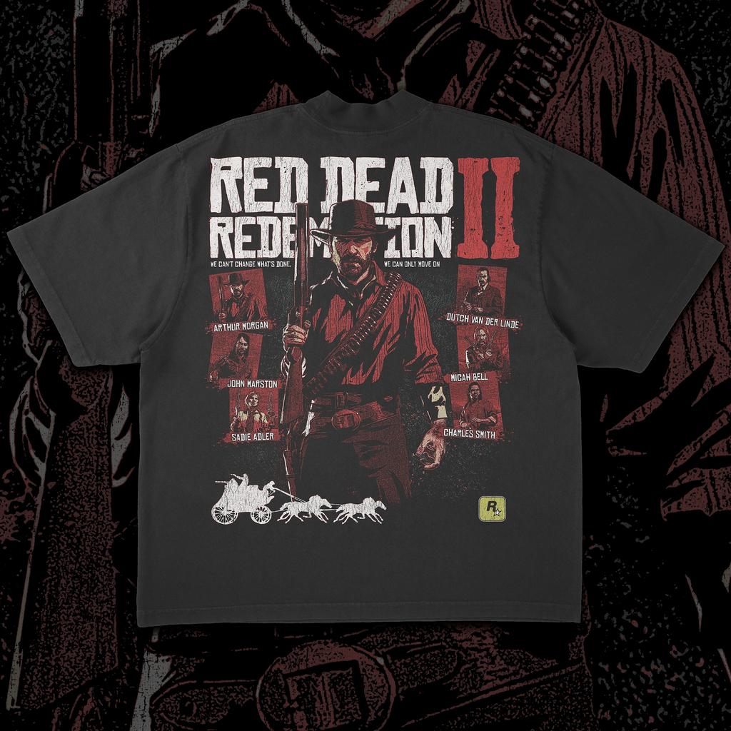 Retro Red Dead Redemption Game Gekopieerd Ontwerp Unisex T-shirt Puur Katoen Alle Seizoenen Casual Streetwear Top Oversized T-shirt
