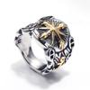New Men's Fashion 316L Stainless Steel Viking Rings for Vintage Northern Europe Style Pirate Compass Rings Male Jewelry