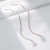 Shiny Natural Zircon Ear Wire Earrings For Women Luxury  Rose Gold Color Modern Wedding Party Daily Fine Jewelry