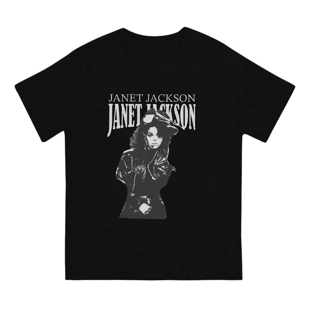 Unisex's Singers And Actors In The American Pop Music Industry T Shirt Janet Jackson Czysta bawełna Ubrania Nowość Krótki rękaw
