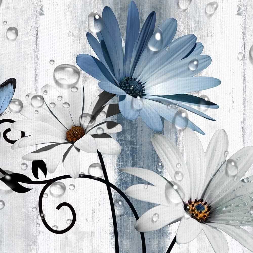 Polyester Bathroom Curtain Thickened Floral Butterfly Curtain Rustic Shower Curtain  Home Decor