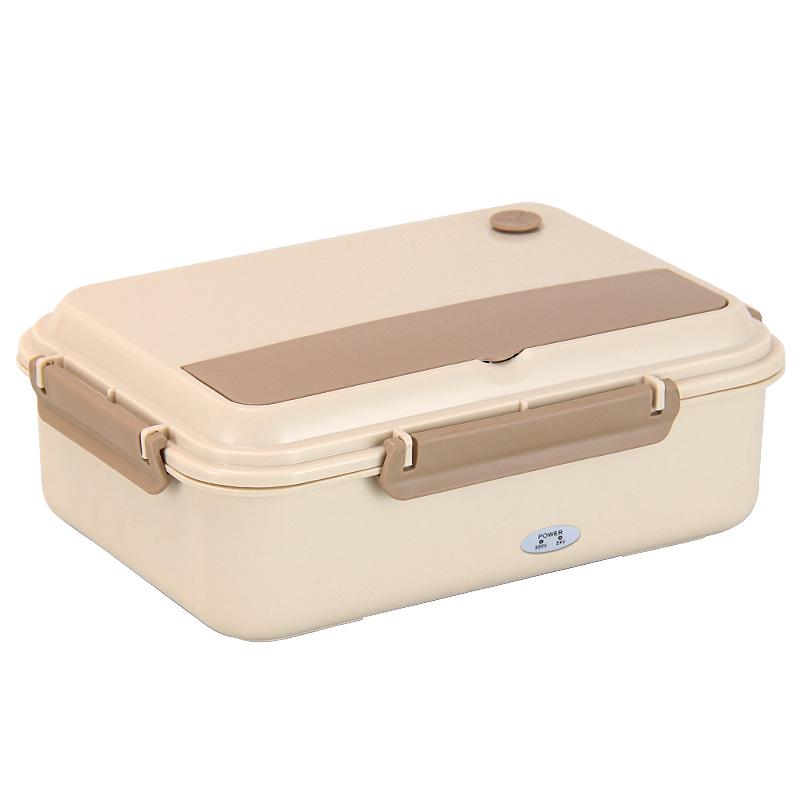 Portable Plug-in Electric Lunch Box with Stainless Steel Compartments and Self-Heating Insulation