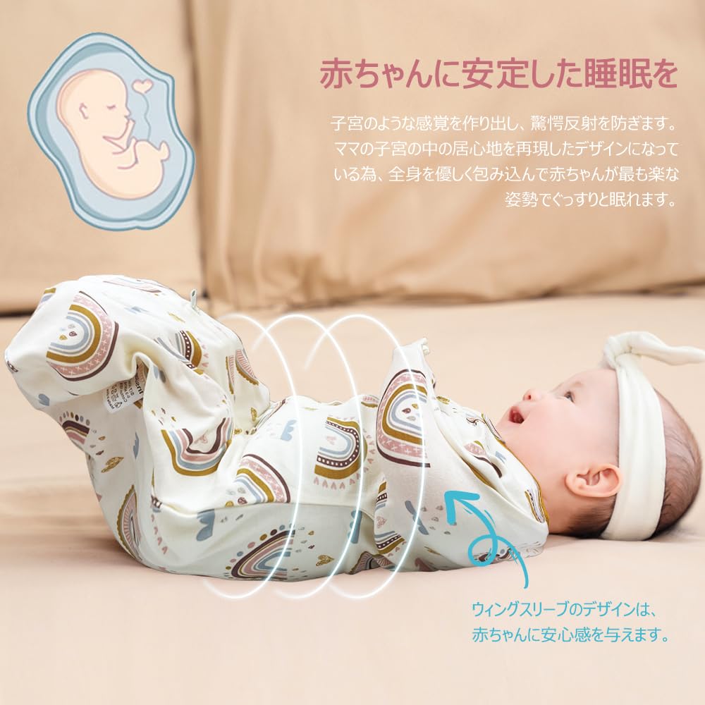 HEARTST Baby Miracle Swaddle for Nighttime Prevents Moro Newborn Baby Baby Baby Sleeping Baby Baby Soft to the Stable Baby Sleep Swaddle, 100% Cotton,