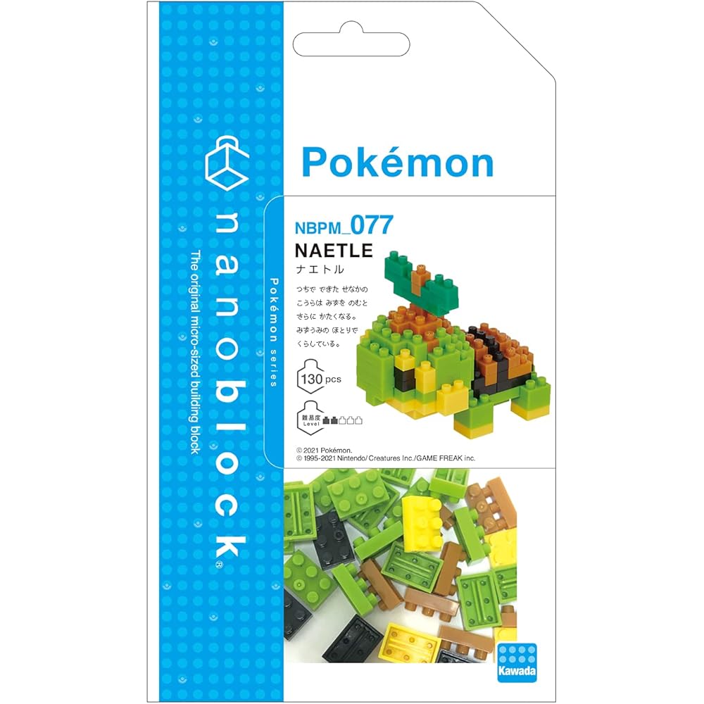 Kawada Nanoblock Pokmon Naetle Building Set 150 Pieces Educational Toy