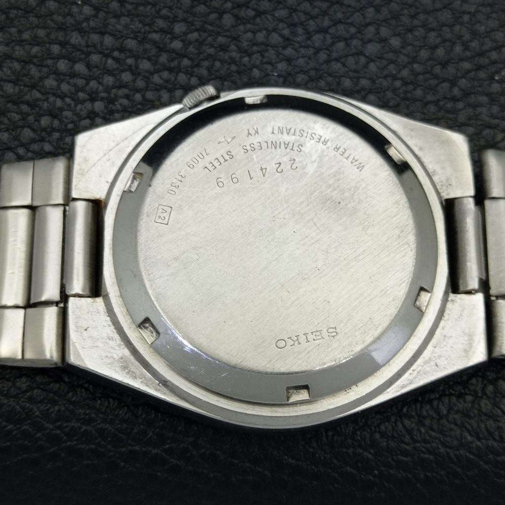 GENUINE VINTAGE SEIKO 5 AUTOMATIC JAPAN 7009A MENS MAROON DIAL WATCH A701397-5 R206a-a701397