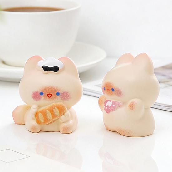 2 Pcs Miniature Cat Figurine Micro Resin Cat Statue Tiny Kitty Decoration for DIY Terrarium Crafts Cake Topper Fairy Garden Moss Landscape Decor