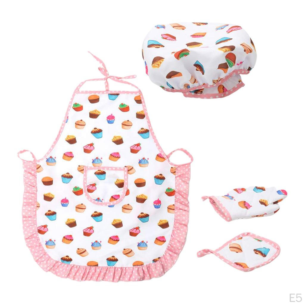 Pieces Hat & Apron with Accessories Kitchen Set