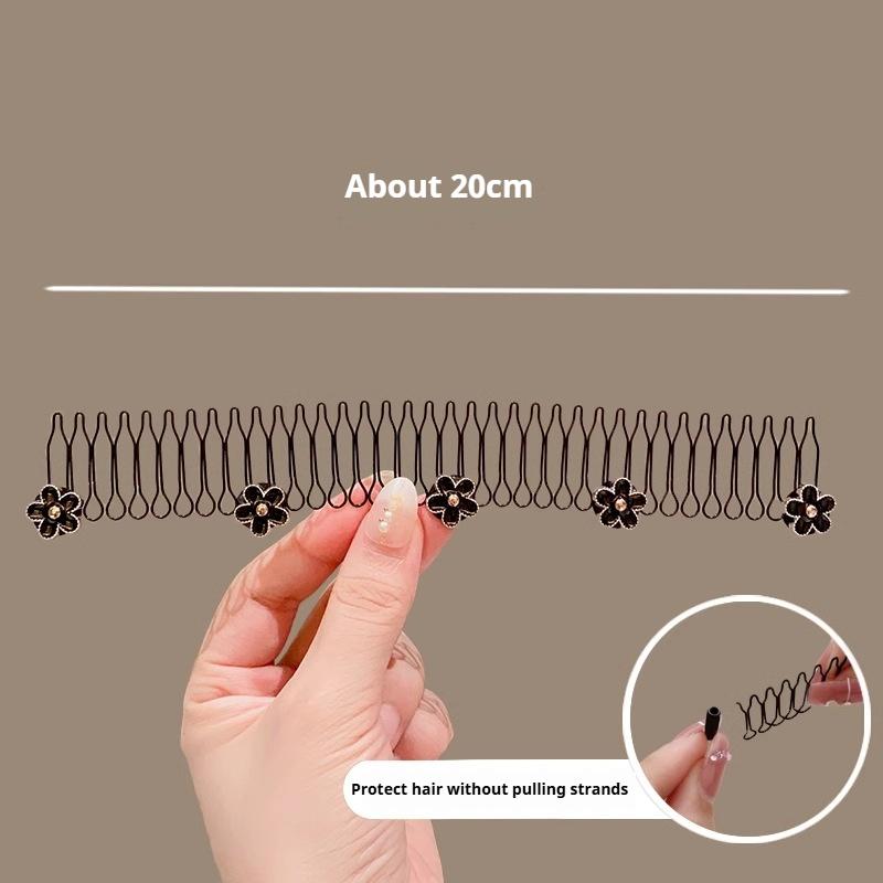Broken Hair Tidying Artifact Invisible Fixed Hairpin Exquisite Pull Hair Comb Insert Comb Female Temperament Four-leaf Clover Hair Accessories