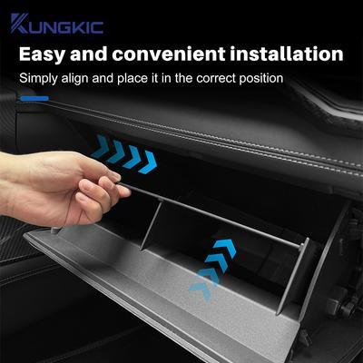 Passenger Storage Insert Divider For Ford Mustang GT Dark Horse EcoBoost 2024 2025 2026 Car Front Co-Pilot Glove Armrest Box