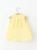 Girls' Plaid Sleeveless A-line Dress with Peter Pan Collar and Bunny Bag