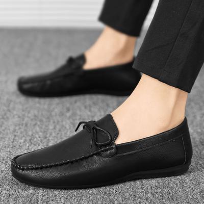 Fashion Moccasin Slip-on Men's Leather Shoes Non Flat Summer Sale Common Social Size 45 Low Price Classic Original Pu Male Casual Shoe