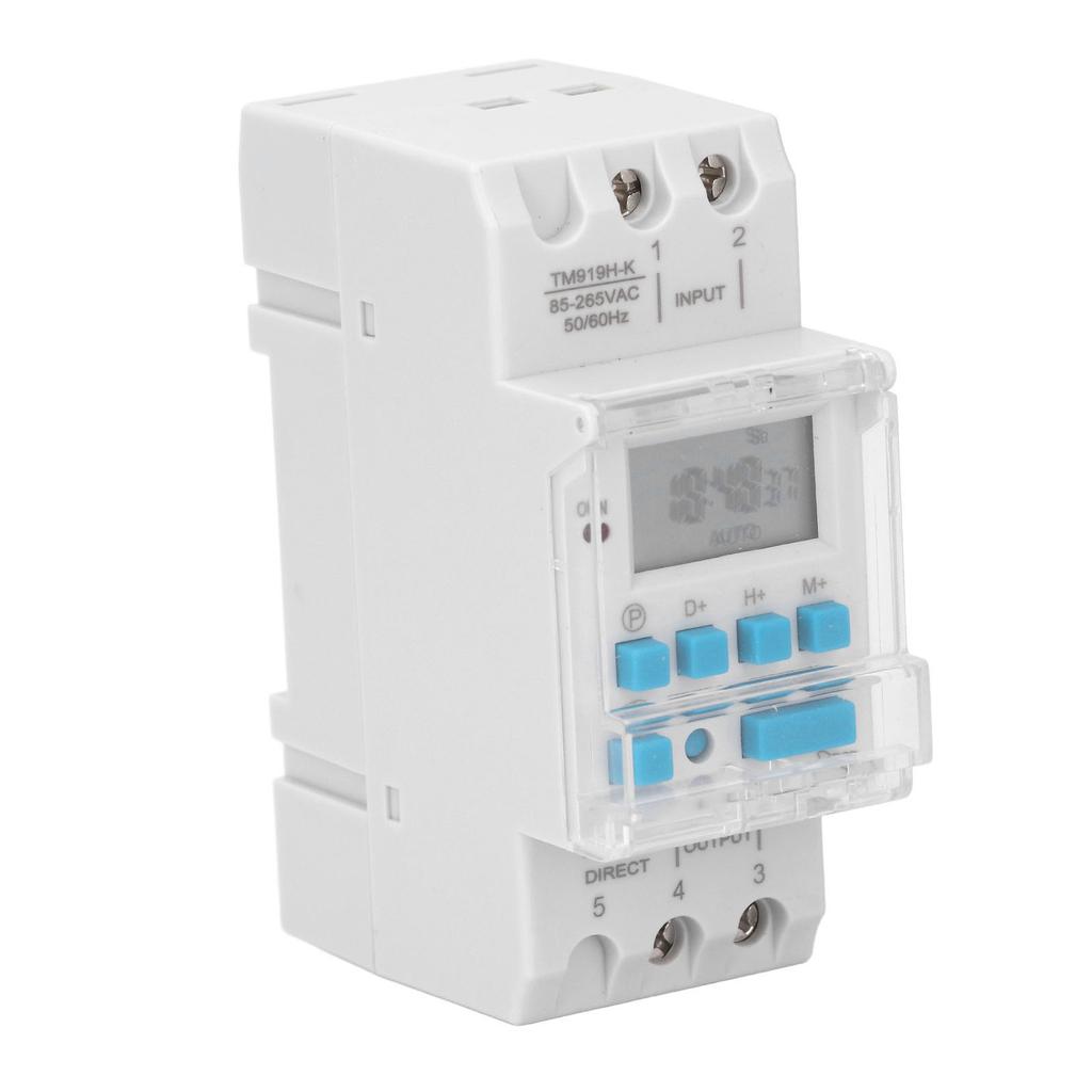 7 Days Programmable Timer Switch Digital LCD Display Electronic Countdown 24 Hours 16A TM919HK
