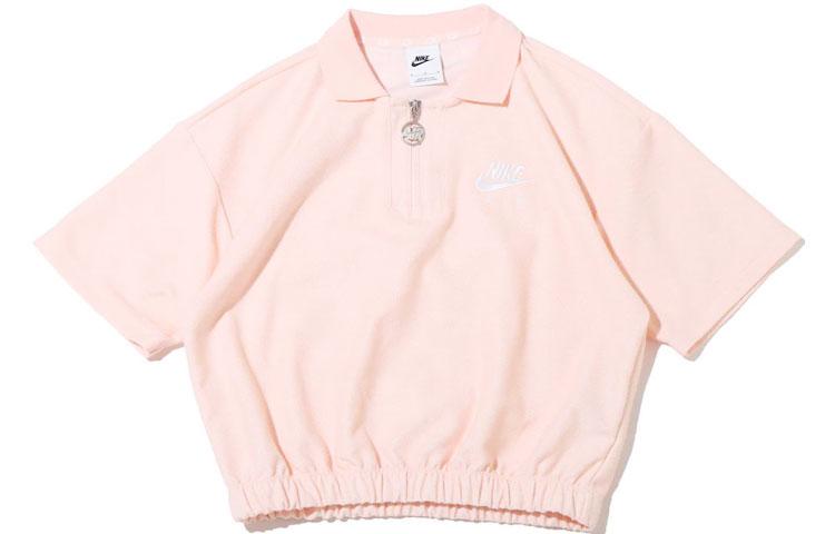 Nike Polo Shirts Women s Pink Polo Collar Moderate Straight Fit DM6465-610 XXL