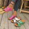Fashion New Summer Round-toe Wedge Comfortable Open-toe Casual Slippers Fashionable Thick-soled Large-size Fish Mouth Slippers for Women