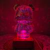 Firework Led Bear Light Home Decor Gift for Birthday Christmas Lamp Lighting 3D Bear Atmosphere Night Light