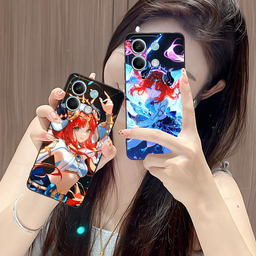 Game GI Nilou Matte TPU Mobile Phone Case for POCO F7 F6 F5 F4 F3 F2 Pro GT C75 C71 C65 C61 C40 Pro Ultra Colorful Cover