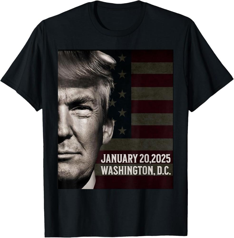 President Donald Trump 2025 Inauguration Date Commemorative T-Shirt Unisex T-Shirt S